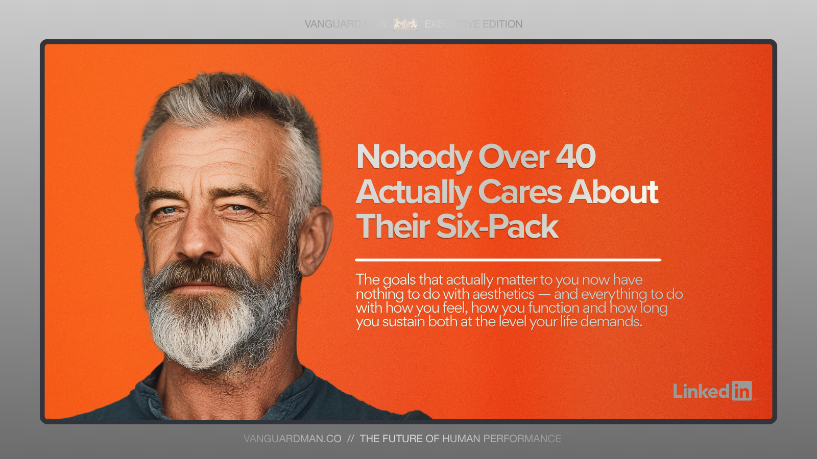 Nobody over 40 cares about their six-pack
